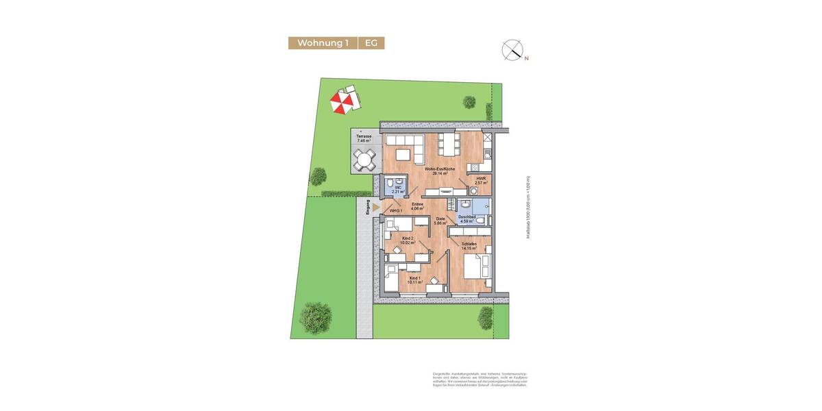 Etagenwohnung Würselen Broichweiden - 4 Zimmer, 86 m&sup2;, 412.100&euro; | Angebot:25802807