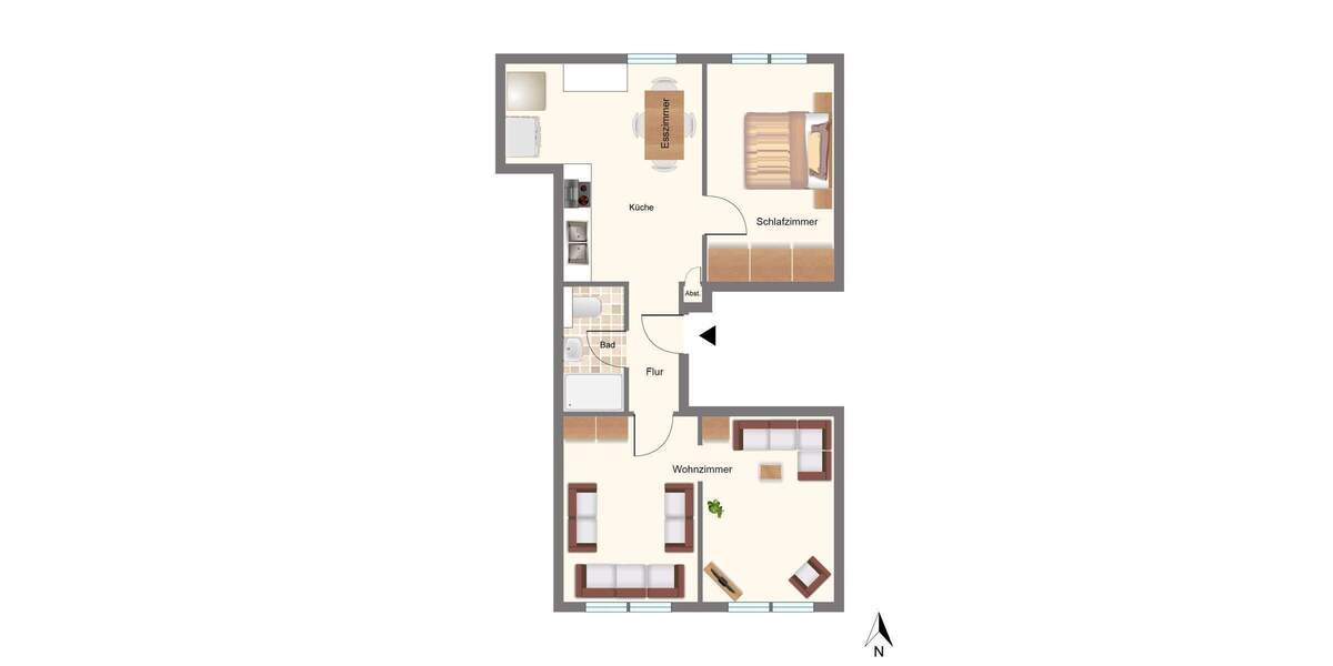 Etagenwohnung Aachen Aachen-Mitte - 3 Zimmer, 54 m&sup2;, 171.500&euro; | Angebot:25834860