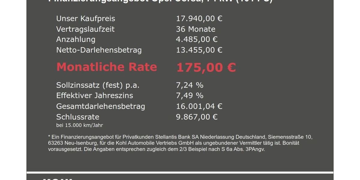 Opel Corsa 25.500 km 17.940 &euro; Aachen 52078